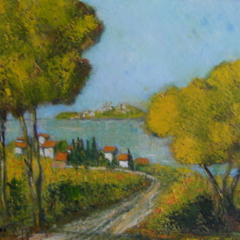 Pittura intitolato "avril en mediterran…" da Yatro, Opera d'arte originale, Olio