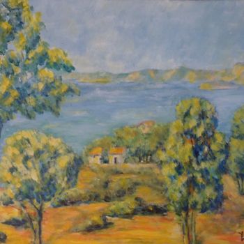 Peinture intitulée "paysage  provençal.…" par Yatro, Œuvre d'art originale, Huile