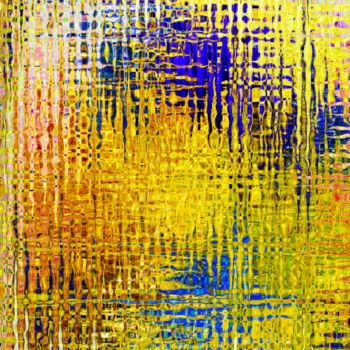 Grafika cyfrowa / sztuka generowana cyfrowo zatytułowany „Tissage Jaune” autorstwa Guy Zito, Oryginalna praca, 2D praca cyfr…