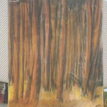 Pintura intitulada "En Forêt" por Guyb, Obras de arte originais