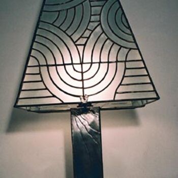 Design intitulée "lampe 1930" par Guy Gendrot, Œuvre d'art originale, Verre