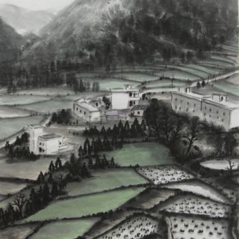 「Yi-Xiong Gu's ink p…」というタイトルの描画 Gu,Yi-Xiong 古一雄によって, オリジナルのアートワーク, インク