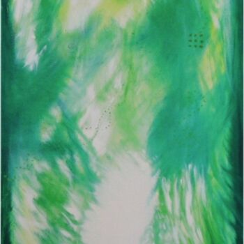 Painting titled "Cap au vert" by Guylaine Déry, Original Artwork, Oil