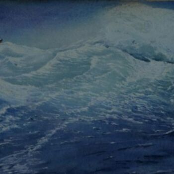 Peinture intitulée "tempête" par Guylaine, Œuvre d'art originale, Aquarelle