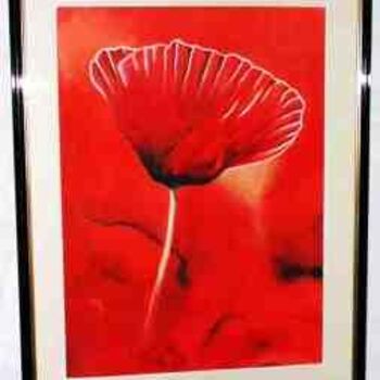 Painting titled "Coquelicot" by Jean Guyou, Original Artwork