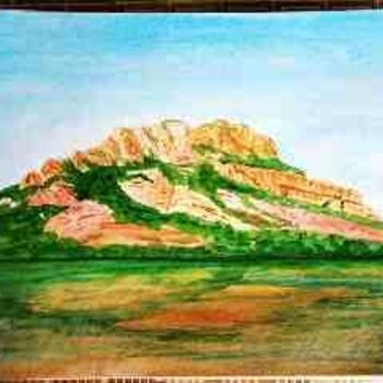 Pintura titulada "Roquebrune sur Arge…" por Jean Guyou, Obra de arte original, Oleo
