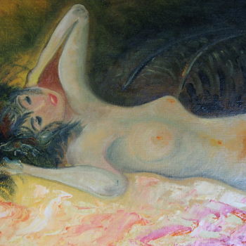 Painting titled "Nue couchée" by Guyrichd, Original Artwork