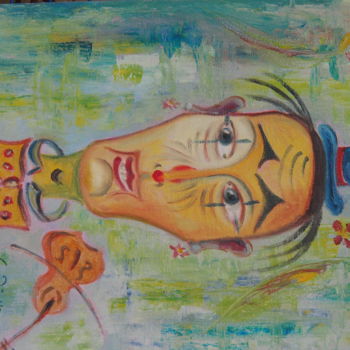 Pintura intitulada "Clown Filoch'.jpg" por Guyrichd, Obras de arte originais