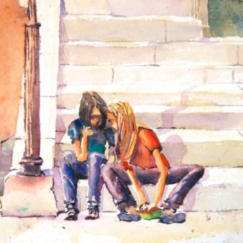 Painting titled "Complicity" by Guy Rossey, Original Artwork, Oil