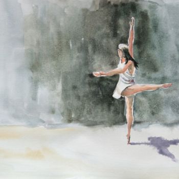 Pintura intitulada "The Ballerina" por Guy Rossey, Obras de arte originais, Óleo