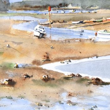 Pintura intitulada "The bay of Lindin" por Guy Rossey, Obras de arte originais, Óleo