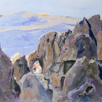 Painting titled "The Rose Valley in…" by Guy Rossey, Original Artwork