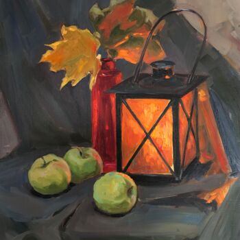 Pintura titulada "Autumn still life" por Guzel Min, Obra de arte original, Oleo