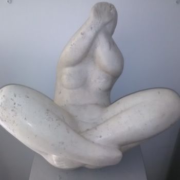 Скульптура под названием "donna" - Felice Vatteroni, Подлинное произведение искусства, Камень