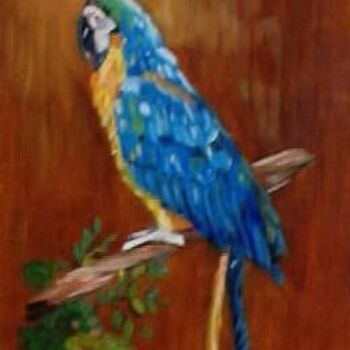 Peinture intitulée "Parrot" par Velma Gomez, Œuvre d'art originale, Huile