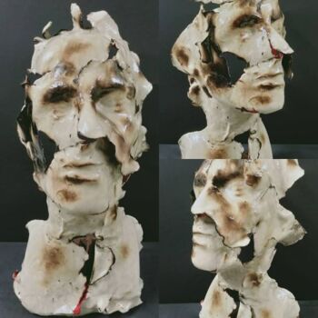 Sculpture intitulée "Mue" par Gwen Lemasson, Œuvre d'art originale, Argile