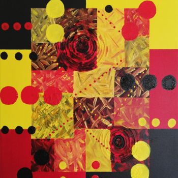 绘画 标题为“Yellow square” 由Gwenish, 原创艺术品, 丙烯