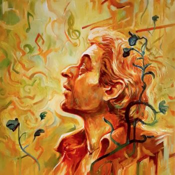 Pintura titulada "Gainsbourg" por Gwendal Lemercier, Obra de arte original, Acrílico