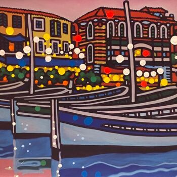 Painting titled "Cassis, HPM" by Gwendoline Pieters, Original Artwork, Oil Mounted on Wood Stretcher frame