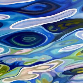 제목이 "Reflet sur l’eau, L…"인 미술작품 Gwendoline Pieters로, 원작, 기름 나무 들것 프레임에 장착됨