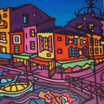 Картина под названием "Port de Cassis" - Gwendoline Pieters, Подлинное произведение искусства, Масло