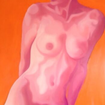 Peinture intitulée "Etude de nu" par Gwendoline Pieters, Œuvre d'art originale, Huile