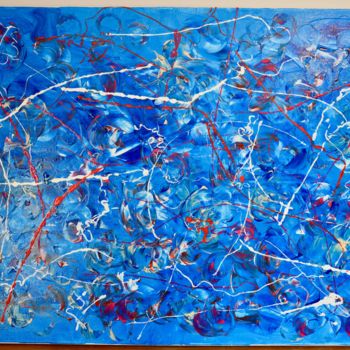 Painting titled ""Les serpentins"" by La Bigoudène, Original Artwork, Acrylic