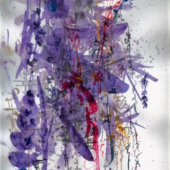 Painting titled "Violet _ 8" by Gérald  Wandrille Le Grand, Original Artwork