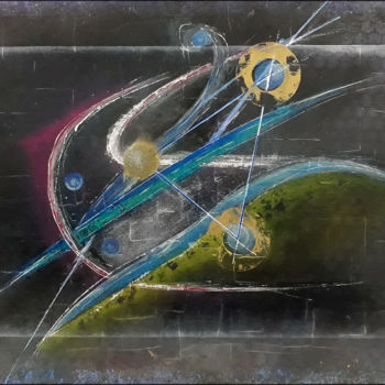 Painting titled "#131 "Sagittarius"" by Gwoo Milord, Original Artwork, Acrylic