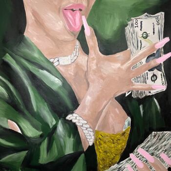Painting titled "Money talks" by Gxminii, Original Artwork, Acrylic