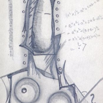 Drawing titled "Empiriocriticism" by Dr István Gyebnár, Original Artwork