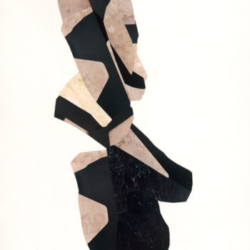 Collagen mit dem Titel "Culbuto en apesante…" von Gysin Broukwen, Original-Kunstwerk, Collagen