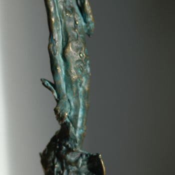 Sculpture titled "Der Fischer" by Gyunay Aliev, Original Artwork, Bronze