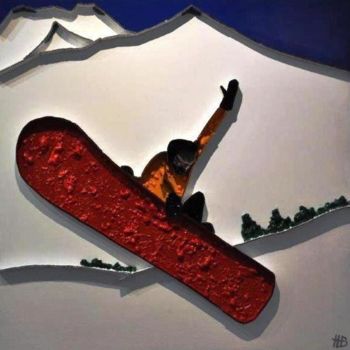 Картина под названием "SNOW" - Hervé Bichet, Подлинное произведение искусства, Другой