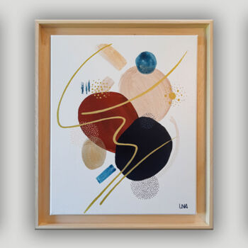 Painting titled "Triptyque origines" by Helena Monniello, Original Artwork, Acrylic Mounted on Wood Stretcher frame