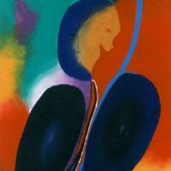 Peinture intitulée "LA NAISSANCE" par H . Mortazavi, Œuvre d'art originale