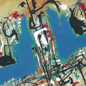 Malerei mit dem Titel "Abstractif" von H . Mortazavi, Original-Kunstwerk, Öl