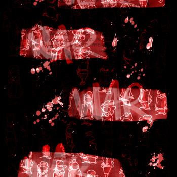Dessin intitulée "War 1" par H Po, Œuvre d'art originale, Acrylique