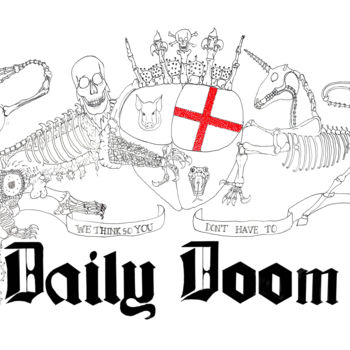 "Daily Doom" başlıklı Resim Chulo El Cabron tarafından, Orijinal sanat, Mürekkep