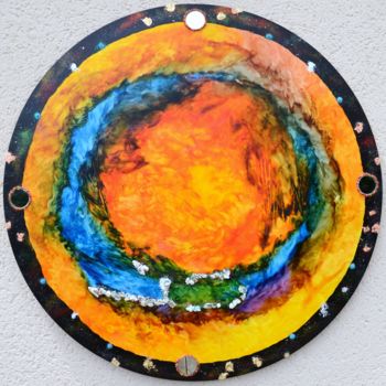 Pittura intitolato "SOLARIS  PORTALE" da Ha Chaliah, Opera d'arte originale, Inchiostro