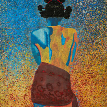 Malerei mit dem Titel "Bibi 2" von Habibatou Yaye Keita, Original-Kunstwerk, Acryl