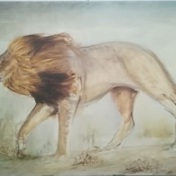 Schilderij getiteld "Corri Mufasa" door Vanna Balzan, Origineel Kunstwerk, Olie