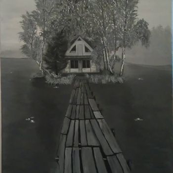 Peinture intitulée "La maison" par Habyxart, Œuvre d'art originale, Acrylique