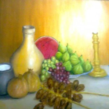 Peinture intitulée "Fruits de saison" par Biskoas, Œuvre d'art originale, Huile