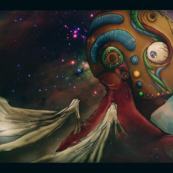Digital Arts titled "Nebula" by Yann Amirault (Hadar'Crea), Original Artwork, Digital Painting