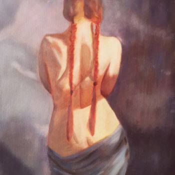 Картина под названием "En quête de lumière" - Sofiane Hadji, Подлинное произведение искусства, Масло