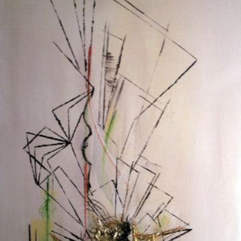 Peinture intitulée "De fil en fil" par Linda Haensel, Œuvre d'art originale
