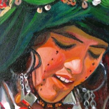 Pintura titulada "LA SONRISA DEL DESI…" por El Oumlouki Hafida, Obra de arte original