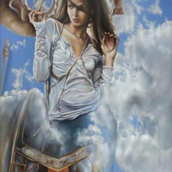 Ζωγραφική με τίτλο "Summer Clouds" από Victor Hagea, Αυθεντικά έργα τέχνης, Λάδι