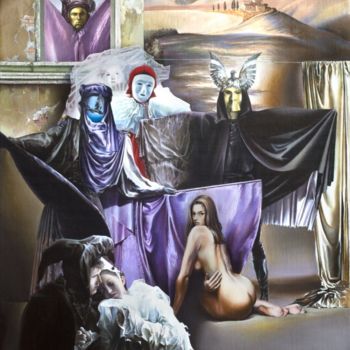 Malarstwo zatytułowany „Protagonists” autorstwa Victor Hagea, Oryginalna praca, Olej